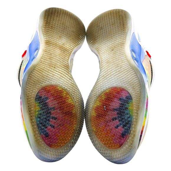 Nike Adapt BB 2.0 Tie-Dye BQ5397-100 Mesh Sneaker Multicolor US 10 - Preowned - Picture 5 of 6